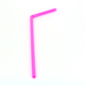 Plastic rietje flexibel PS Ø0,5cm 21cm (100 stuks) 