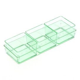 Proeving plastic kom PS Water groen 4,2x4,2cm (24 stuks) 