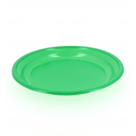 Plastic bord Plat groen 20,5 cm 