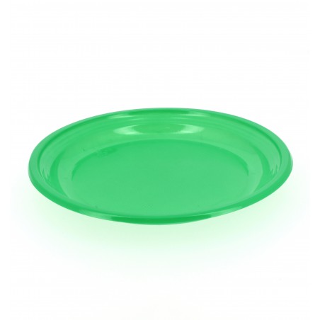 Plastic bord Plat groen 20,5 cm (10 stuks) 