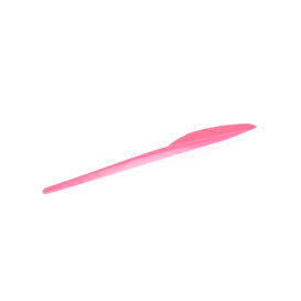 Plastic PS mes  fuchsia 16,5 cm (15 stuks) 