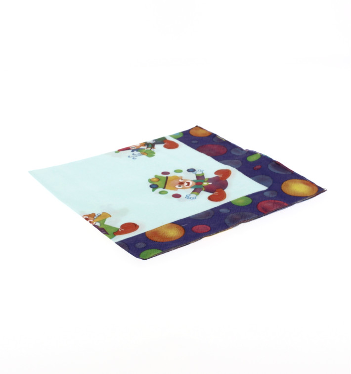 Papieren servet Clown Design 33x33cm Papieren servet Clown Design 33x33cm