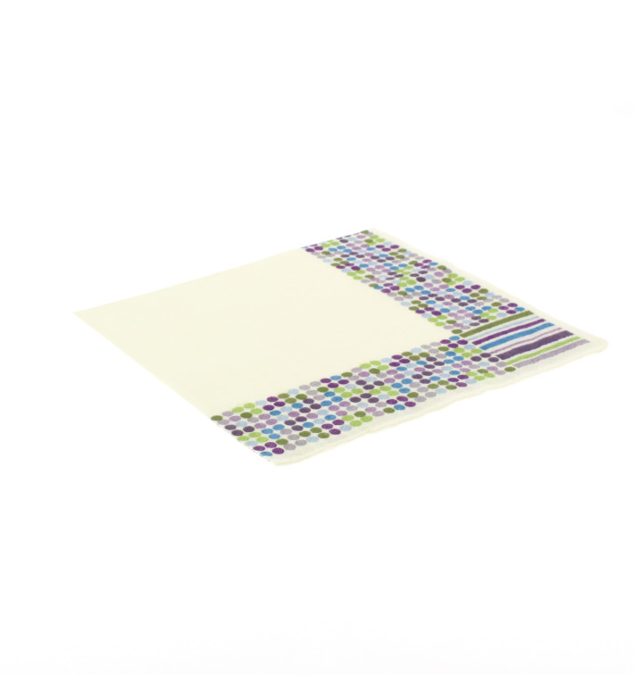 Papieren servet Strepen en mollen Design 33x33cm Papieren servet Strepen en mollen Design 33x33cm