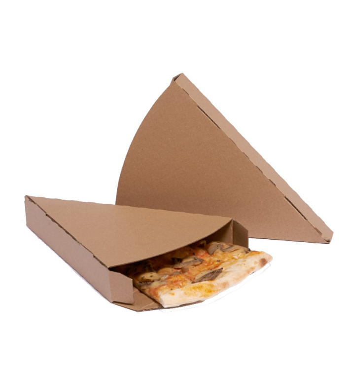Gegolfde Pizza stuk doosje kraft Takeaway Gegolfde Pizza stuk doosje kraft Takeaway