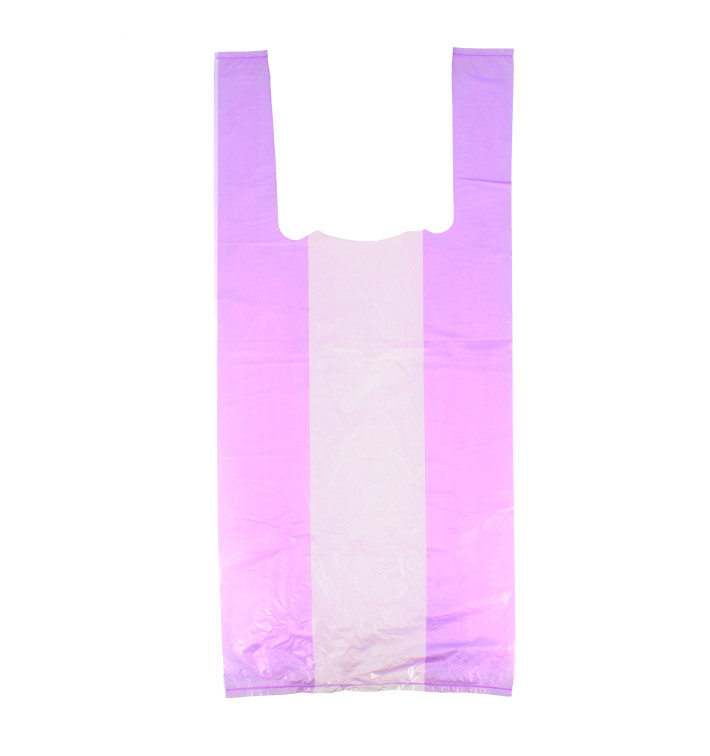 Plastic T-shirt tas lila 35x50cm Plastic T-shirt tas lila 35x50cm