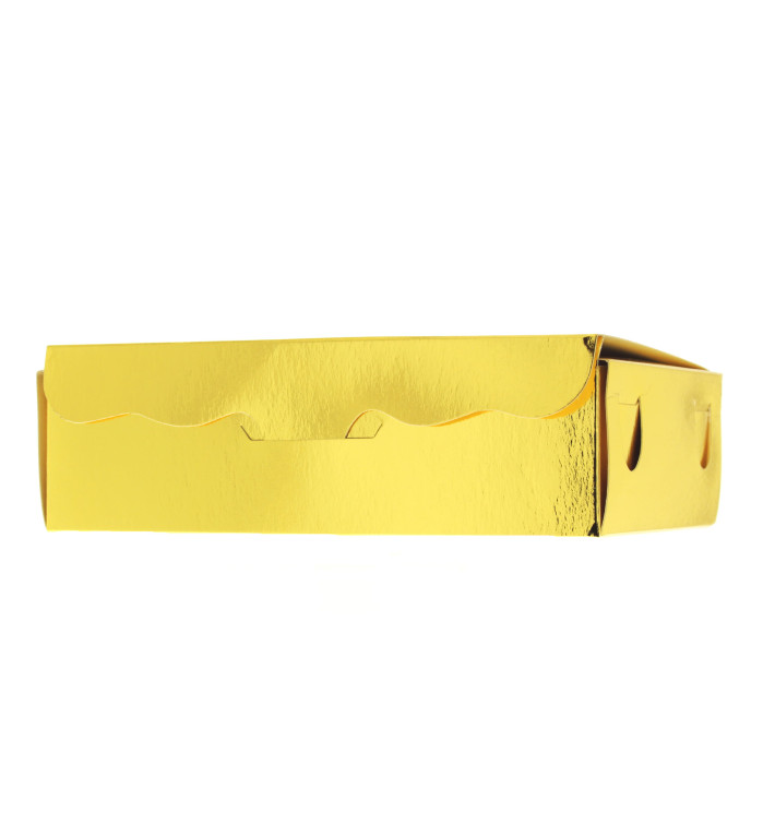 Papier bakkerij doos goud 11x6,5x2,5cm 100g Papier bakkerij doos goud 11x6,5x2,5cm 100g