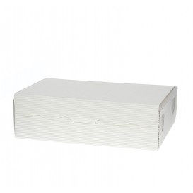Papier bakkerij doos wit 11x6,5x2,5cm 100g 