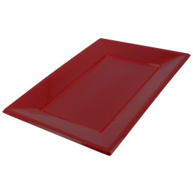 Plastic dienblad bordeauxrood 33x22,5cm 