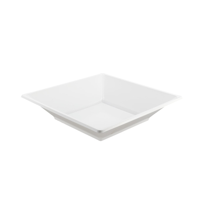 Plastic bord PS Diep Vierkant wit 17 cm Plastic bord PS Diep Vierkant wit 17 cm