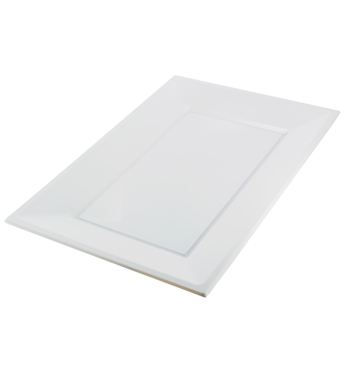 Plastic dienblad wit 33x22,5cm Plastic dienblad wit 33x22,5cm