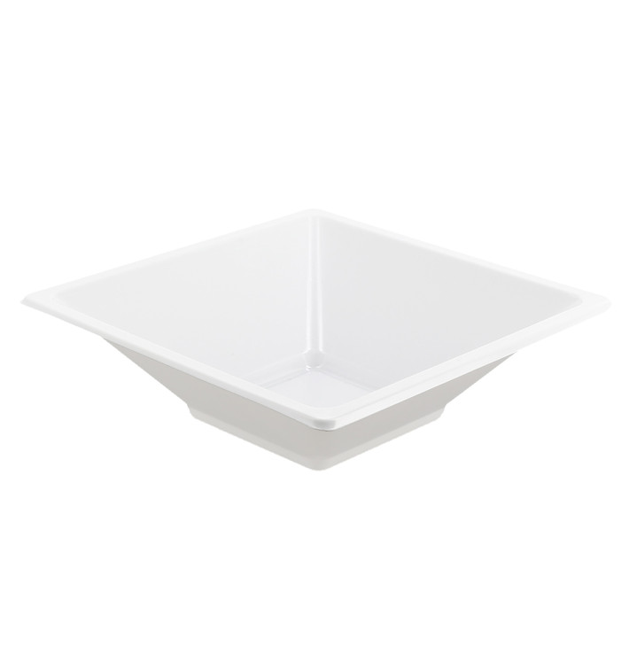Plastic kom PS Vierkant wit 12x12cm Plastic kom PS Vierkant wit 12x12cm