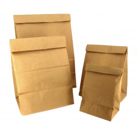 Papieren zak zonder handvat kraft 30+18x43cm (25 stuks)