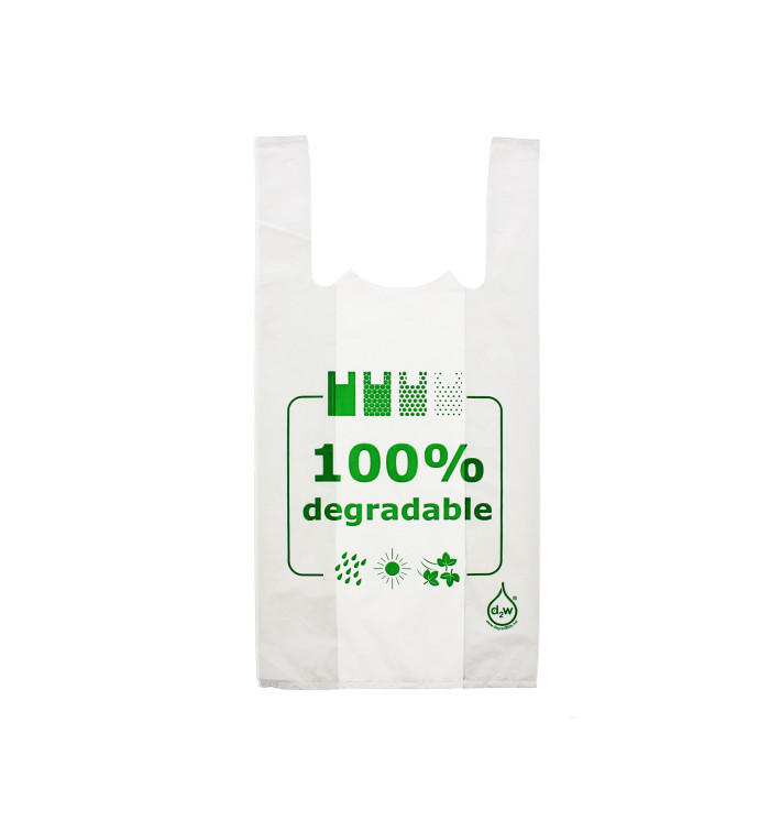 Plastic T-shirt tas 100% Degradable 40x60cm Plastic T-shirt tas 100% Degradable 40x60cm
