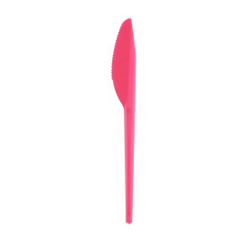 Plastic PS mes fuchsia 16,5 cm 