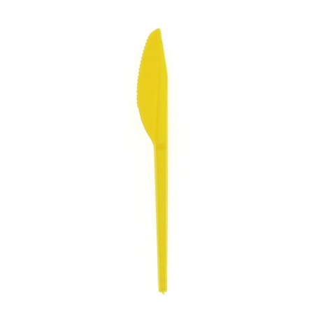 Plastic PS mes geel 16,5 cm (900 stuks)