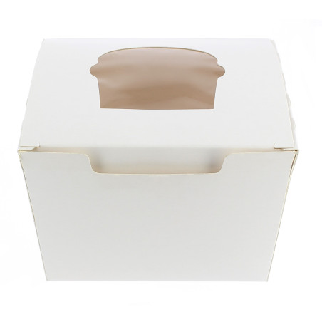 Papieren Cake vorm zak 1 Slot wit 11x10x7,5cm (20 stuks) 