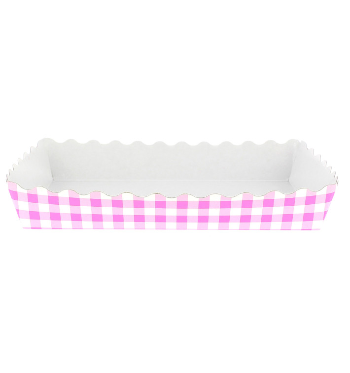 Papieren dienblad voor een wafel gesloten roze 18,2x12,2x3cm Papieren dienblad voor een wafel gesloten roze 18,2x12,2x3cm