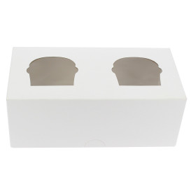 Papieren Cake vorm zak 2 Slots wit 19,5x10x7,5cm 