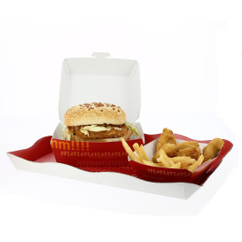 Kartonnen burger doos 12x12x7cm (25 stuks)