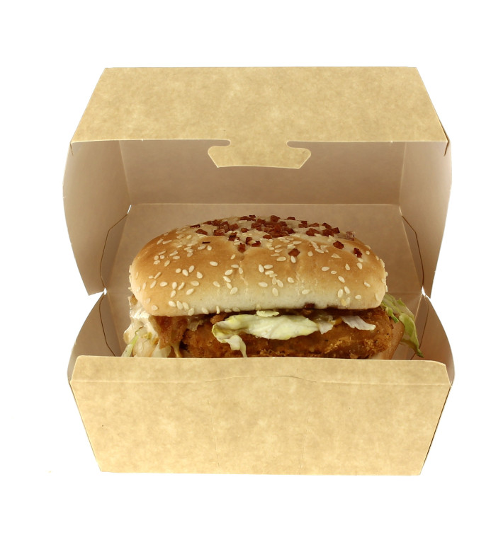 Kraft Hamburger bakjes XXL 14,5x14,5x8cm Kraft Hamburger bakjes XXL 14,5x14,5x8cm