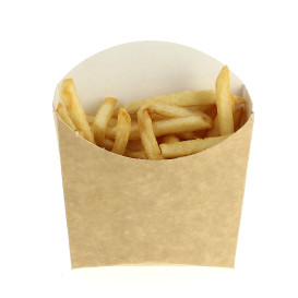 Papieren Container voor frietenkraft klein maat 8,2x2,2x9cm (600 stuks)