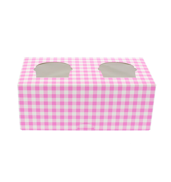 Papieren Cake vorm zak 2 Slots roze 19,5x10x7,5cm Papieren Cake vorm zak 2 Slots roze 19,5x10x7,5cm