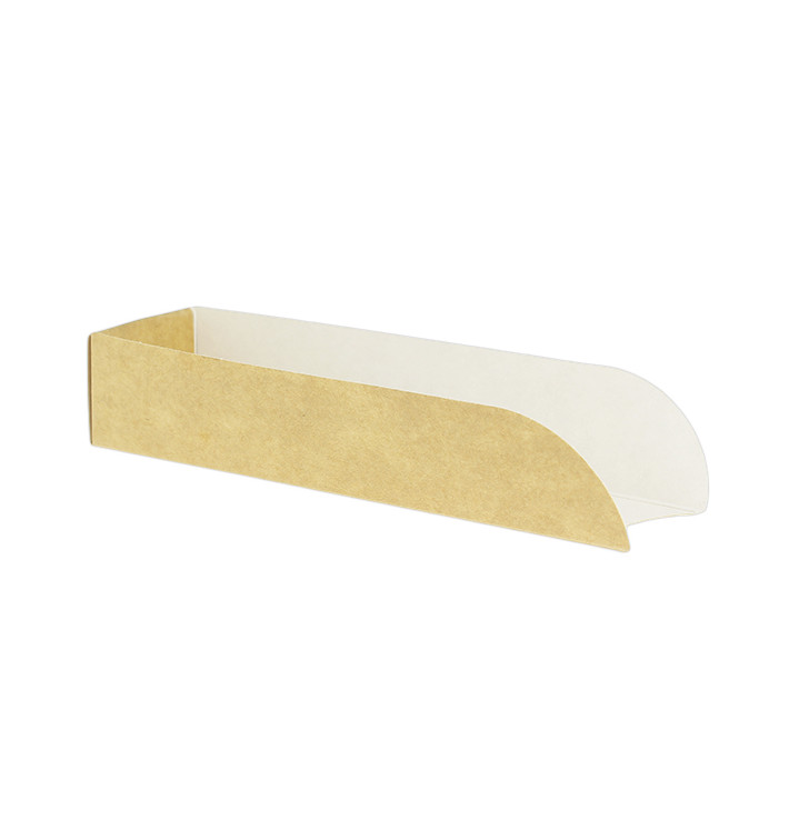 BIO Kartonnen frikandelbakjes kraft 17x5x3,5cm (100 stuks) BIO Kartonnen frikandelbakjes kraft 17x5x3,5cm (100 stuks)