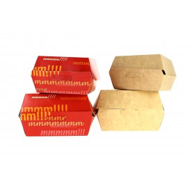 Kartonnen burger doos 12x12x7cm (25 stuks)