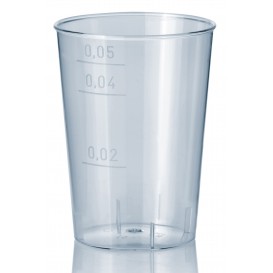 Plastic PS Shotje Geïnjecteerde glascider transparant 50 ml 
