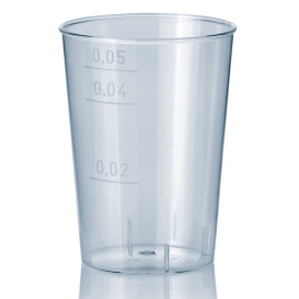 Plastic PS Shotje Geïnjecteerde glascider transparant 50 ml 