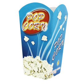 Papieren Popcorn doosje groot maat 150gr 8,7x13x20,3cm (250 stuks)