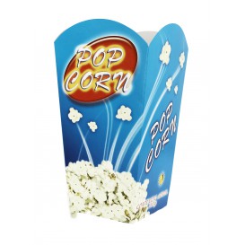 Papieren Popcorn doosje klein maat 45gr 6,5x8,5x15cm (25 stuks)