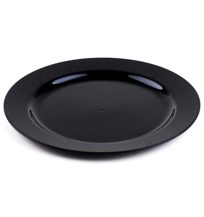 Plastic bord Extra stijf zwart 26cm Plastic bord Extra stijf zwart 26cm