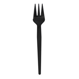 Plastic vork "Sierra" zwart 13,5cm 
