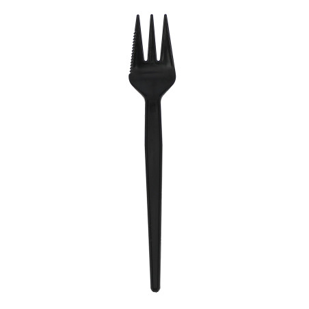 Plastic vork "Sierra" zwart 13,5cm (1.000 stuks)