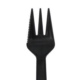 Plastic vork "Sierra" zwart 13,5cm (1.000 stuks)