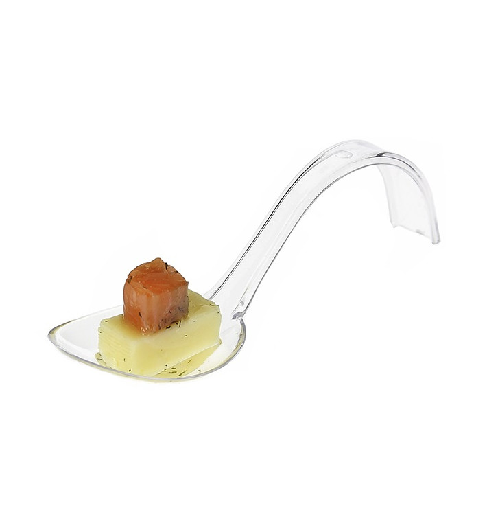 Proeving lepel PS Gebogen transparant 13cm Proeving lepel PS Gebogen transparant 13cm