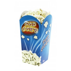 Papieren Popcorn doosje klein maat 45gr 6,5x8,5x15cm (25 stuks)