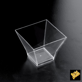 Plastic PS proefbeker "Pagoda" transparant 120ml (500 stuks)