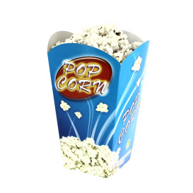 Papieren Popcorn doosje groot maat 150gr 8,7x13x20,3cm (250 stuks)