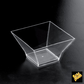 Proeving plastic kom PS "Pagoda" transparant 350ml (12 stuks) 