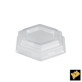 Plastic PET Deksel voor Plastic Proeving beker "Gardenia" Dessert transparant 100 ml (25 stuks) 