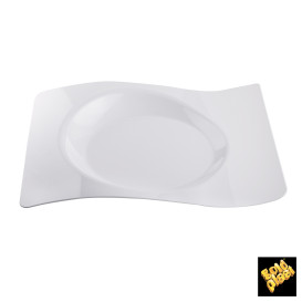 Plastic bord "voorma" wit 28x23 cm (12 stuks) 