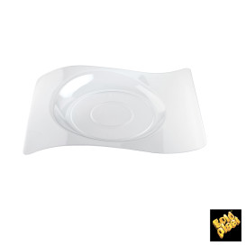 Plastic bord PS "voorma" transparant 22x18 cm (180 stuks)