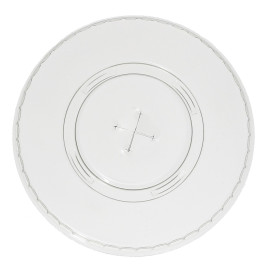 Plastic Deksel met kruis PET Plat Ø9,8cm 