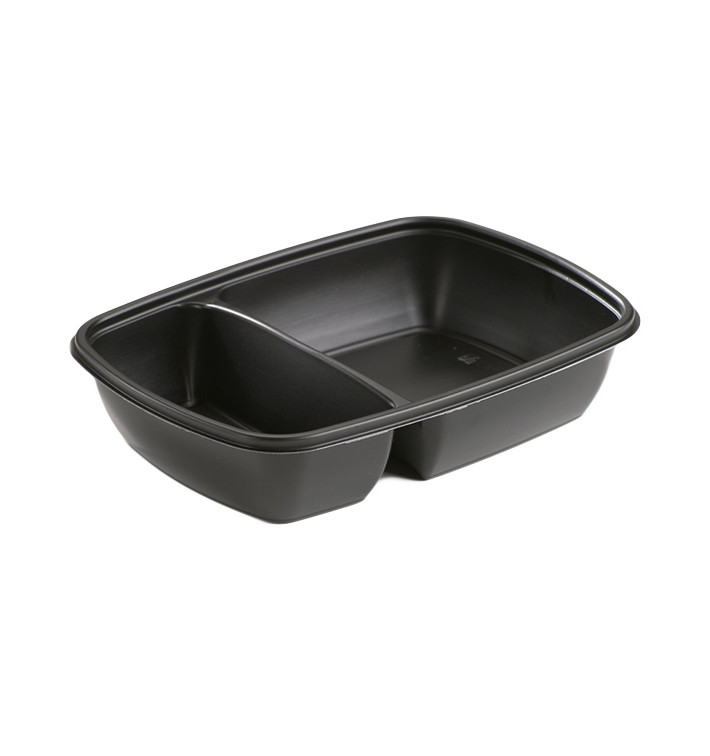 Plastic deli Container PP 2C zwart 900ml 23x16,5x5cm Plastic deli Container PP 2C zwart 900ml 23x16,5x5cm