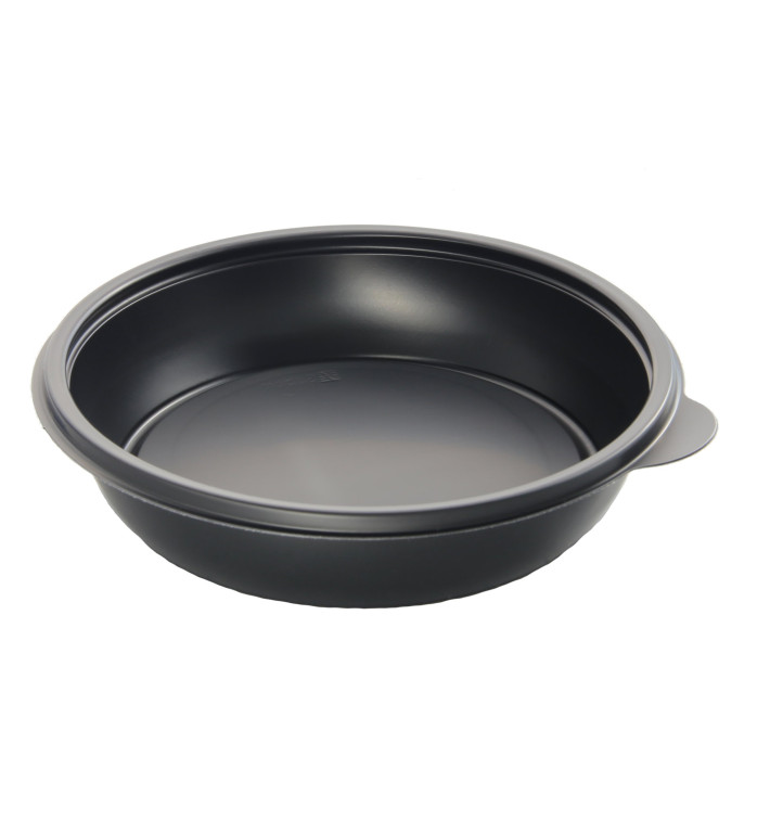 Plastic deli Container PP zwart 1000ml Ø19cm Plastic deli Container PP zwart 1000ml Ø19cm