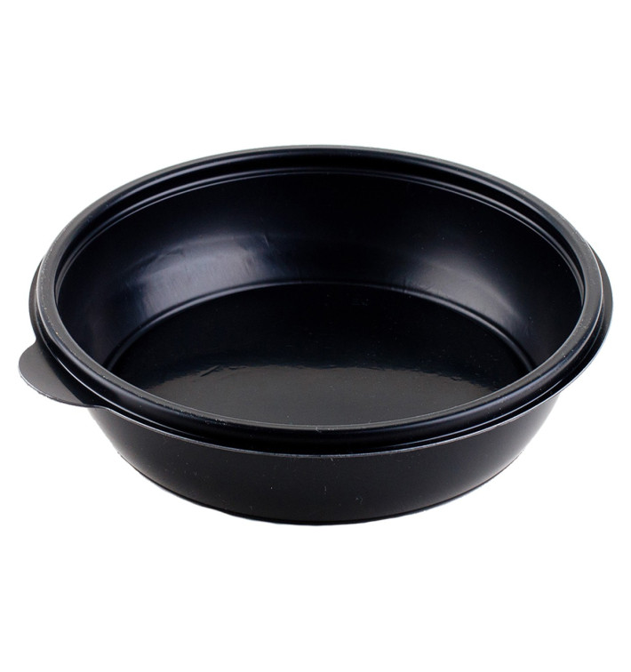 Plastic deli Container PP zwart 1000ml Ø23cm Plastic deli Container PP zwart 1000ml Ø23cm