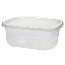 Plastic scharnierende Deli-Container microgolfbaar PP 2000ml