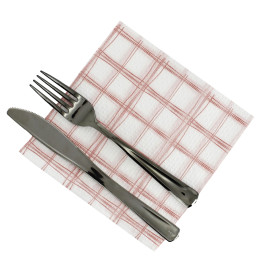 Papieren servet rood Vierkant 1-laags 33x33 (80 stuks)